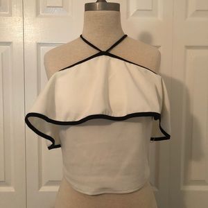 Charlotte Russe Crop Off the Shoulder Top